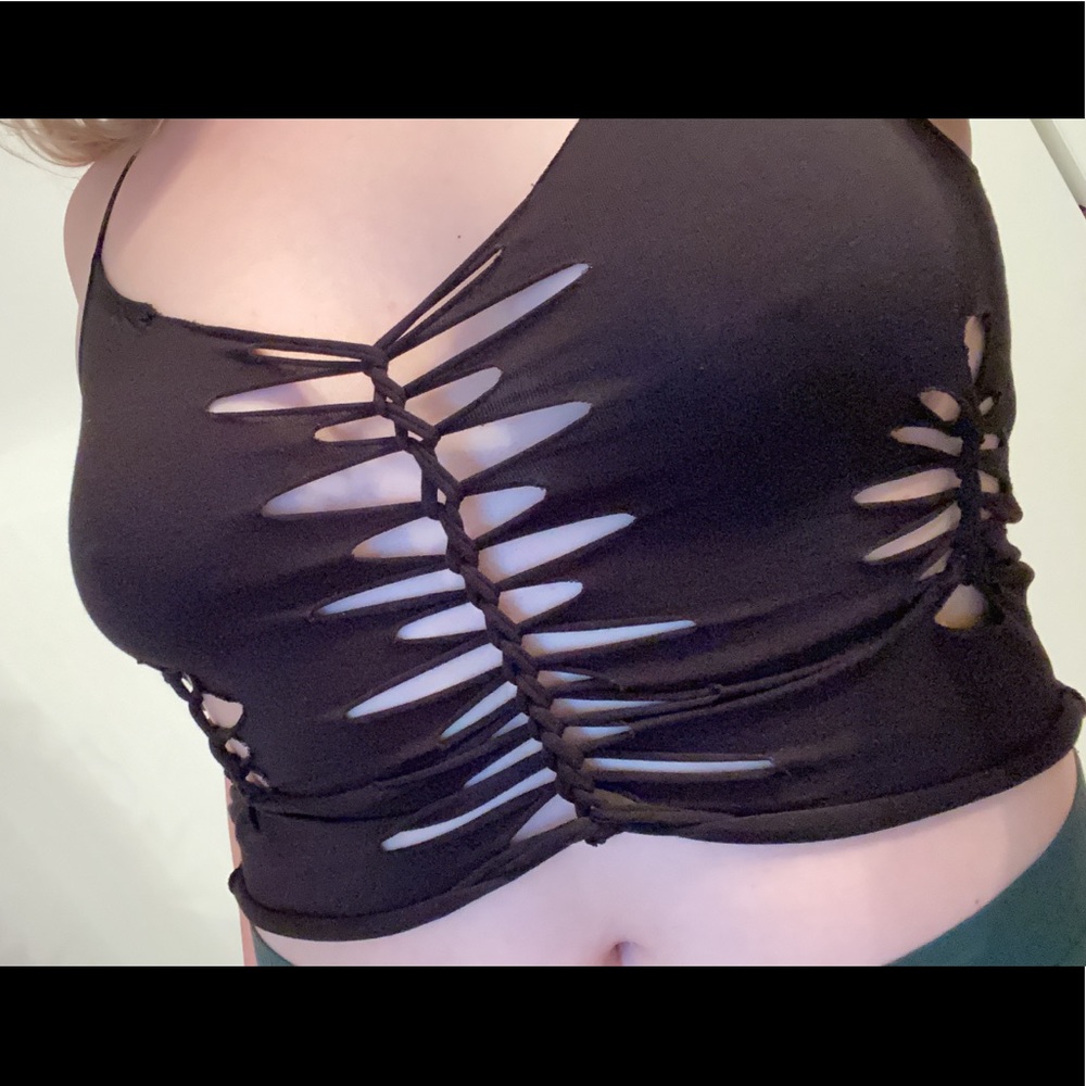 slit weave top handmade by me!